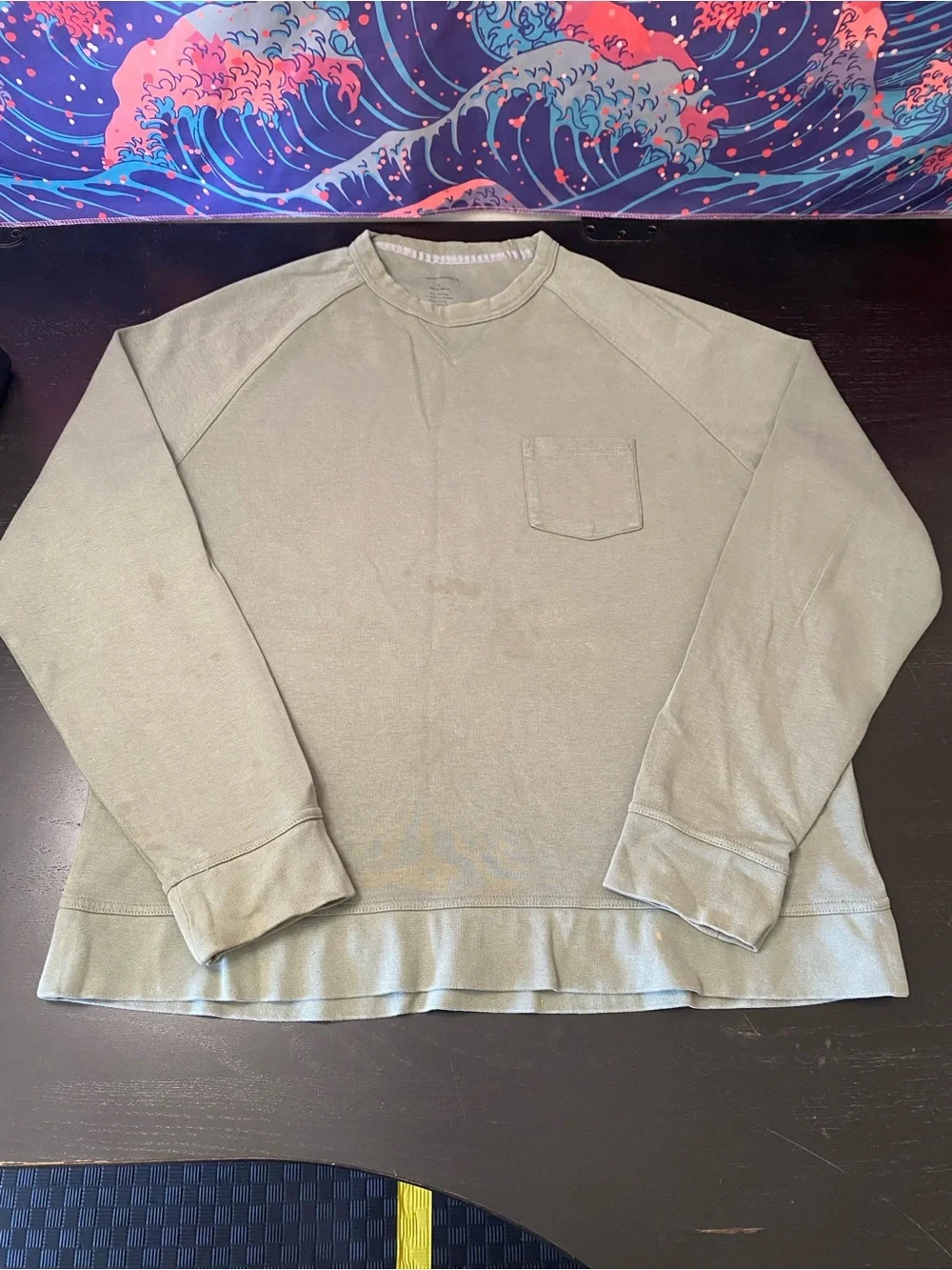Van Heusen Men's Crewneck Pocket Sweater in Sage Green
